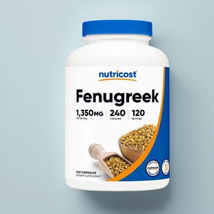 现货美国成人葫芦巴籽胶囊Nutricost Fenugreek Seed 240粒保健