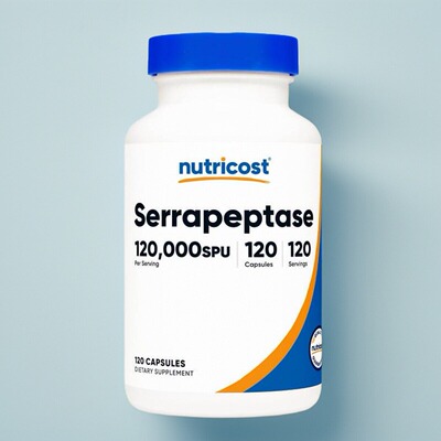 美国成人舍雷胶囊Nutricost Serrapeptase 120000SPU120粒