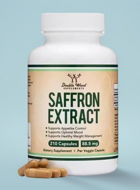 特惠Double Wood Saffron Extract藏红花胶囊视力健康88.5mg210粒