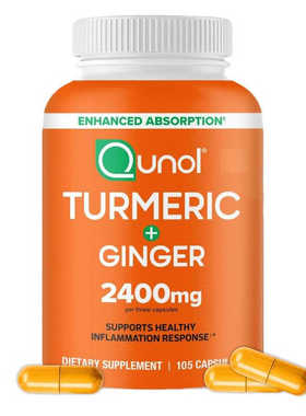 美国Qunol Turmeric Curcumin Ginger 2400mg 姜黄素姜黄成人关节