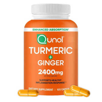 美国Qunol Turmeric Curcumin Ginger 2400mg 姜黄素姜黄成人关节