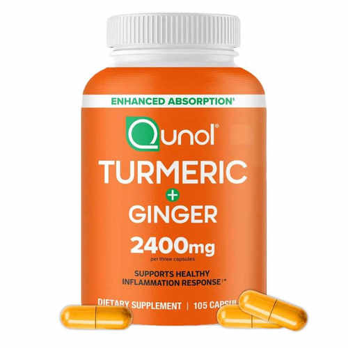 美国Qunol Turmeric Curcumin Ginger 2400mg 姜黄素姜黄成人关节