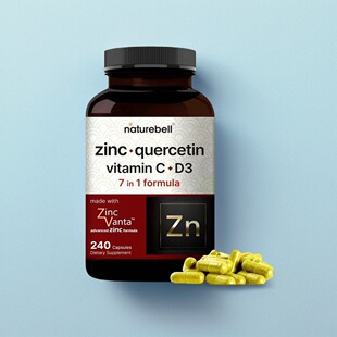 现货 NatureBell 槲皮素Quercetin Zinc锌D3+VC 肺部免疫防御加强