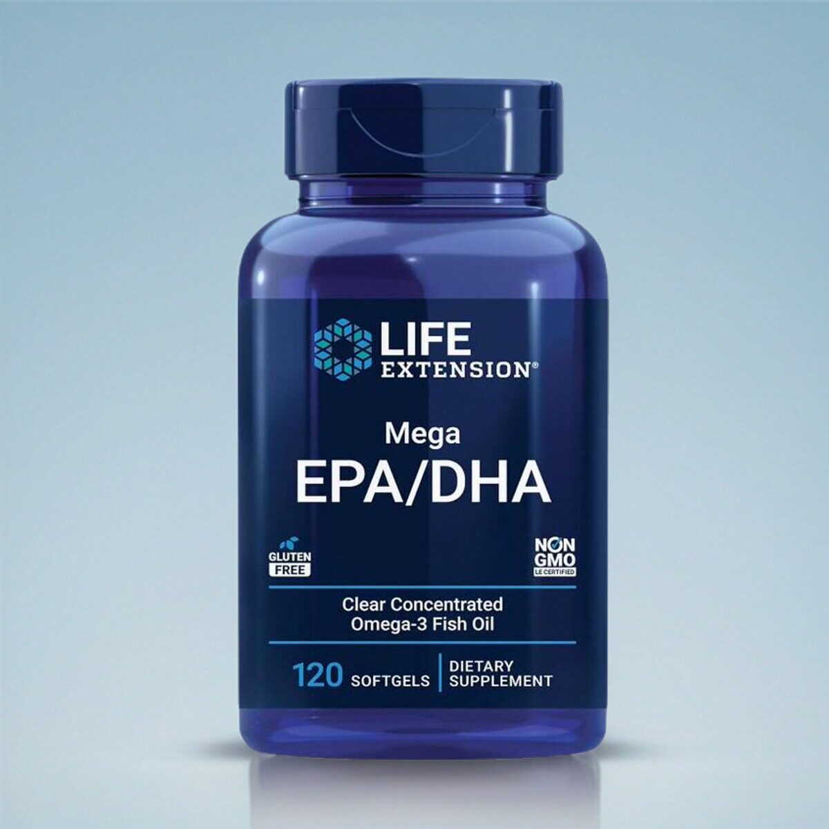 Life Extension Mega EPA/DHA 鱼油Omega-3心脑血管保健品120粒