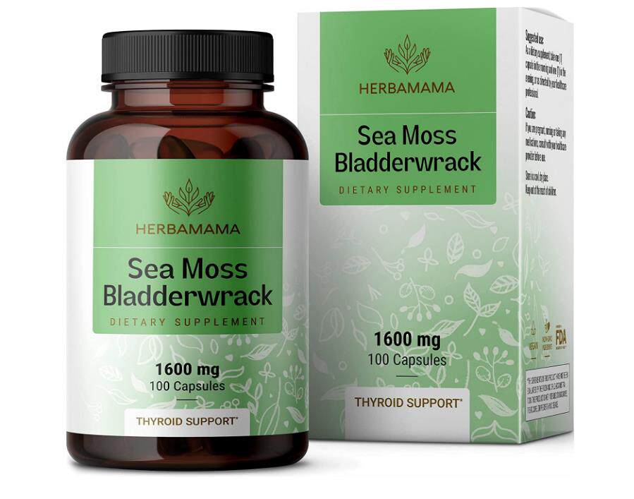 美国sea moss 海苔胶囊膀胱甲状腺消化关节健康joint thyroid100