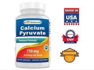 新到美国Best Naturals丙酮酸钙Calcium Pyruvate胶囊750mg120粒