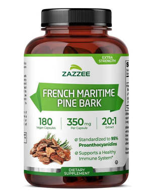Zazzee  Strength French Maritime Pine Bark海洋松树皮180粒