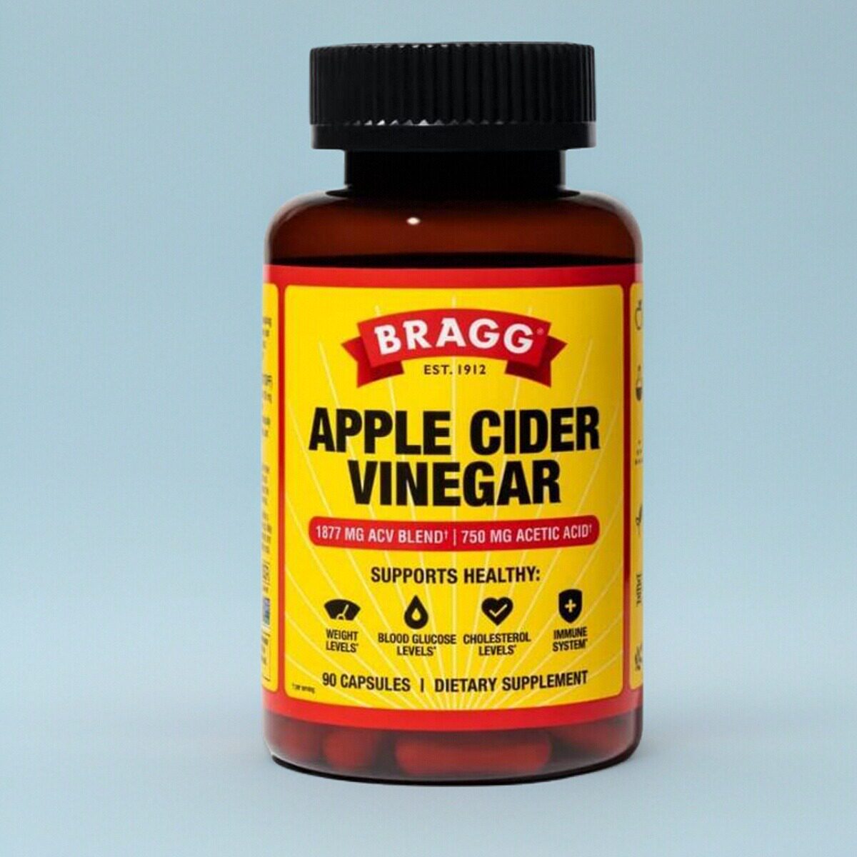 特价Bragg苹果醋胶囊Apple Cider Vinegar维生素D3锌成人体重保健