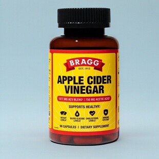 特价Bragg苹果醋胶囊Apple Cider Vinegar维生素D3锌成人体重保健