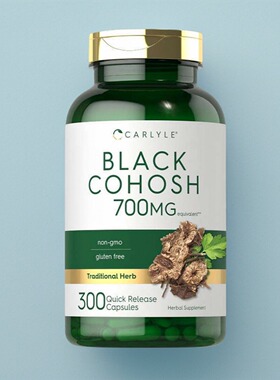 美国成人黑升麻胶囊女士保健Black Cohosh 中年女性缓解300粒