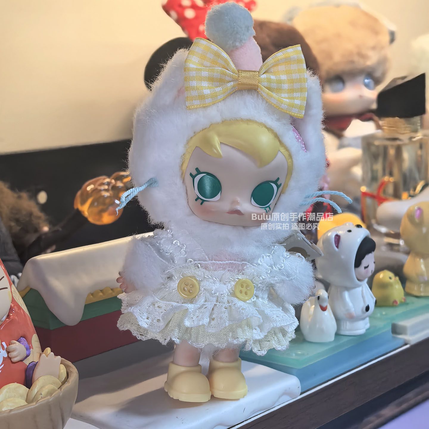 babyMolly 10cm/15cm娃衣白色毛绒小奶猫裙口袋朋友茉莉衣服可爱,模玩/动漫/周边/娃圈三坑/桌游,棉花娃娃/毛绒玩具娃衣,淘宝优惠券,粉丝福利购,淘宝优惠卷