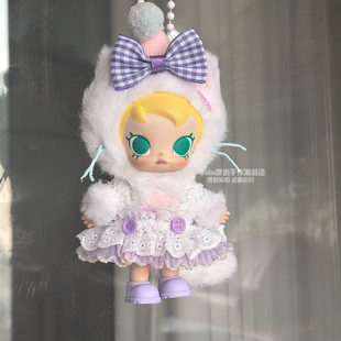 babymolly口袋朋友娃衣茉莉紫色衣服蕾丝花边小裙子着替精致换装