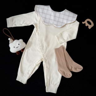 暖暖护肚小袈裟|Nubiluna婴儿秋冬双层无骨全棉爬爬服连体衣透气