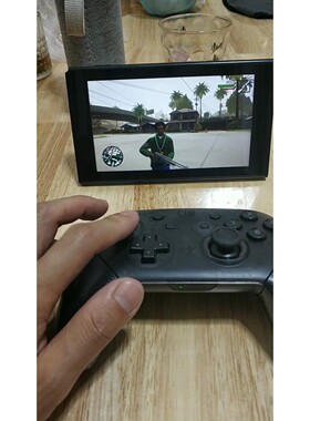 【议价产品】任天堂switch pro手柄 黑透 从背面看貌似日版,左握