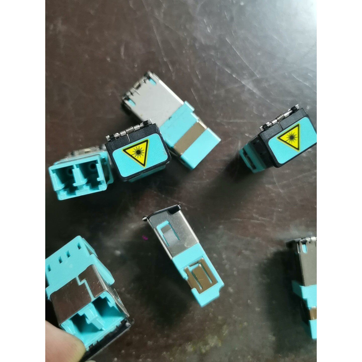 【议价产品】LC-OM3-双联光纤适配器法兰转接适配器LC多模双芯光