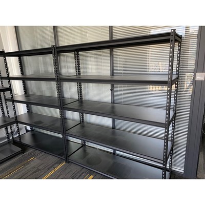 【议价产品】磨砂黑家用货物架阳台置物架多层超市角钢货架店铺展