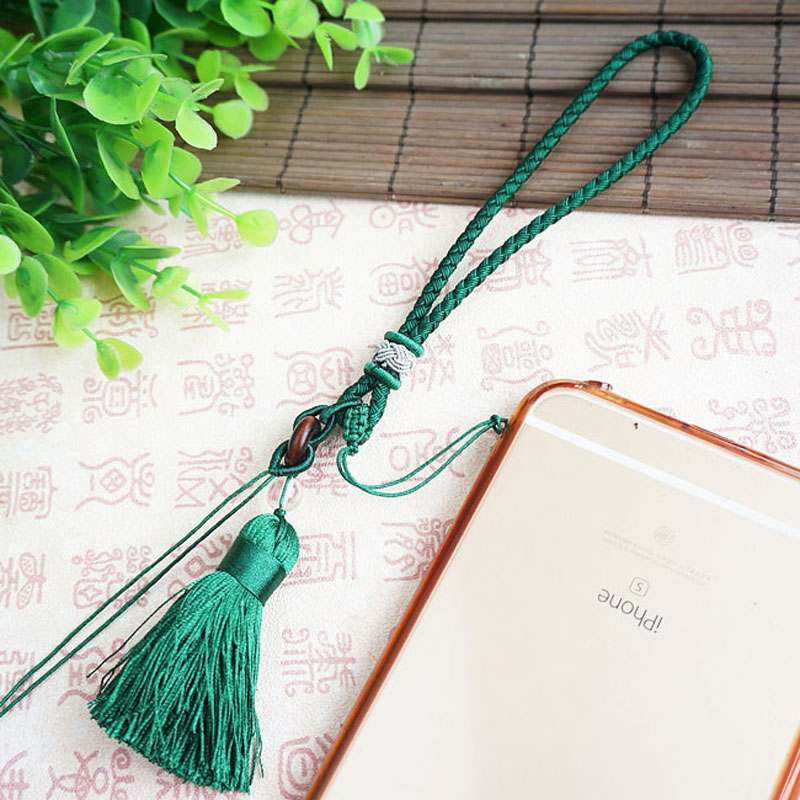 原创手工编织绳钥匙链绳流苏绳手把玩件挂绳玉器绳车挂件吊坠流苏