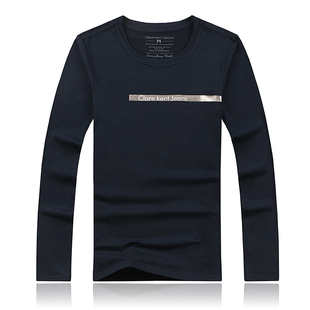 秋装 特价 莱卡棉长袖 打底衫 840 t恤男圆领简约修身 欧洲站欧货潮新款