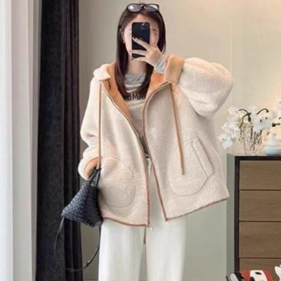 高级感羊羔绒休闲外套女2