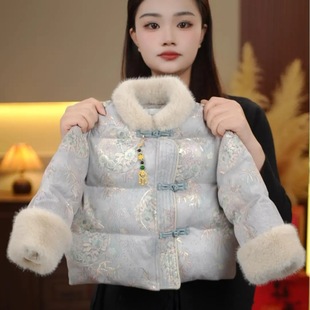 时髦棉袄 外套新中式 m343棉衣新款 洋气加厚国风保暖女宝宝冬季