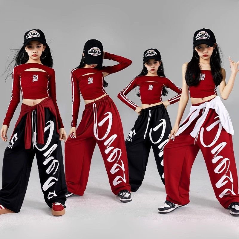 女童爵士舞演出服女孩jazz练功服