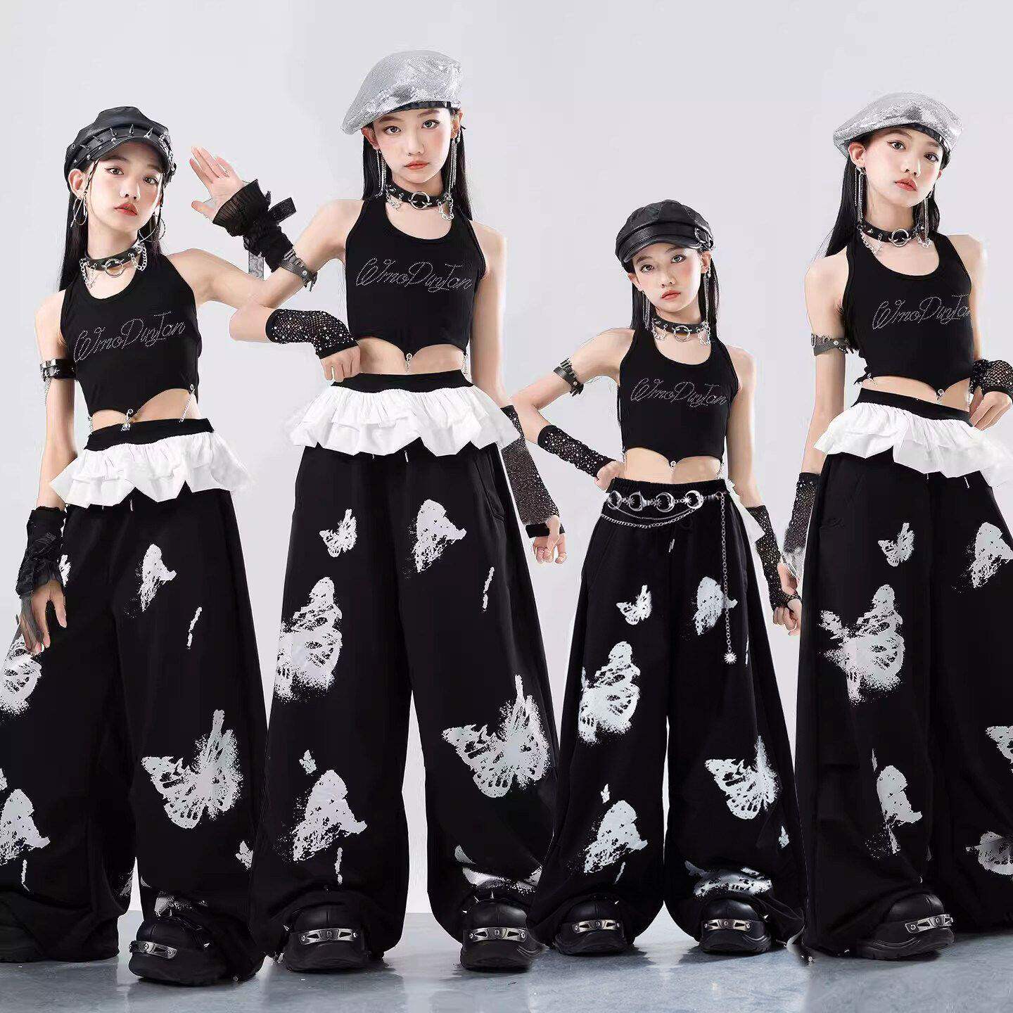 爵士舞服装女童潮酷时髦jazz舞蹈演出服韩版六一儿童舞台走秀表演