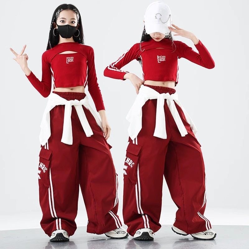 儿童爵士舞服装春季女团跳舞潮服