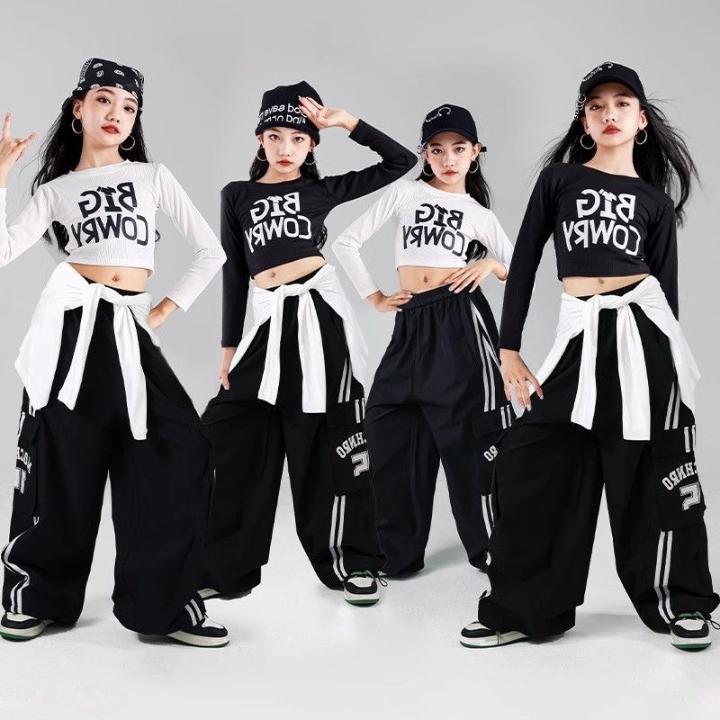 女童jazz爵士舞表演服装少儿练功