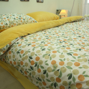 冬季 A全棉B牛奶绒被套单件150x200x230cm纯棉加绒1.5米被罩 新款