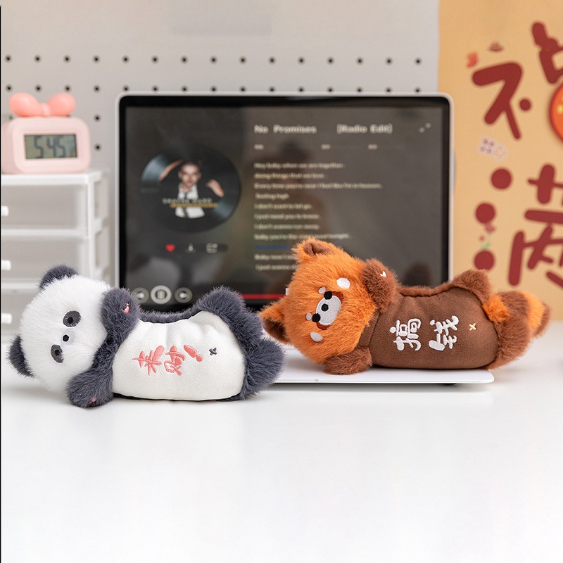 熊猫玩偶手腕垫桌面摆件装饰品