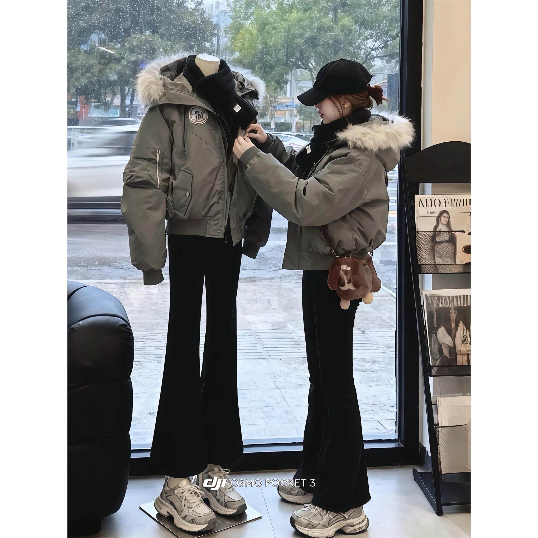 工装派克棉服女2025新款冬季棉衣大毛领棉袄加厚情侣韩系冬装外套,女装/女士精品,棉衣/棉服,淘宝优惠券,粉丝福利购,淘宝优惠卷