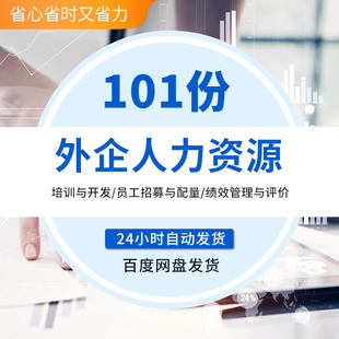 外企HR 人事人力资源行政管理制度 薪酬绩效员工招聘常用表格资料