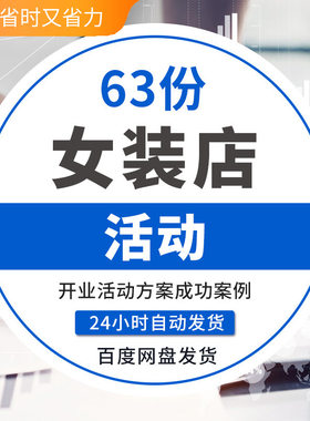 女装店女装服装店开业节日营销推广活动策划方案女装网络营销策划