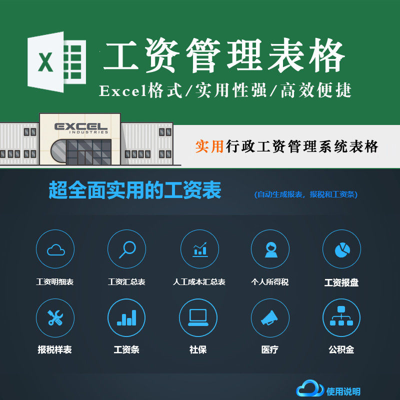 工资管理表格工资条人工成本汇总实用性强快捷高效时间数据直观工
