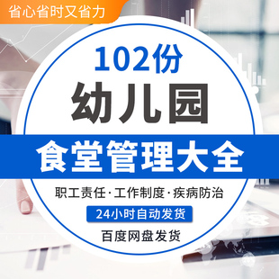 幼儿园食堂厨房炊事采购保管员职责标准带量食谱考核方案制度资料