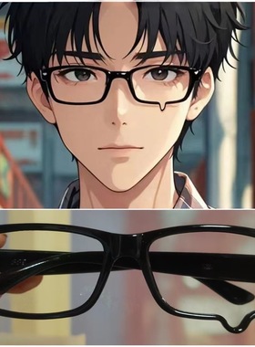 动漫二次元眼泪哭哭眼镜框泪滴镜框凹造型装饰漫展cos拍照眼镜架