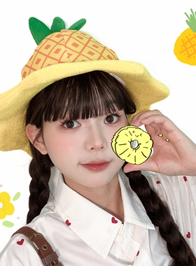 可爱卡通菠萝帽子搞怪水果头饰女