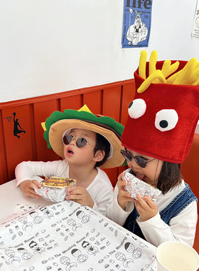 创意卡通薯条帽子可爱搞怪头套派对装扮拍照成人儿童礼物生日道具