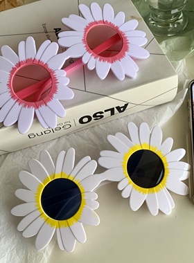 搞怪生日眼镜太阳花小雏菊墨镜女