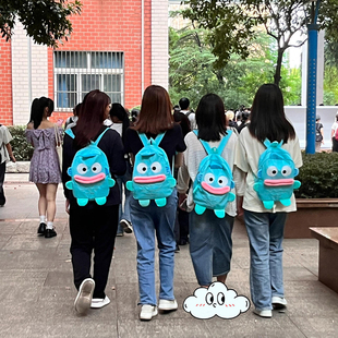 可爱搞怪小丑鱼背包卡通动漫丑萌汉顿双肩包女初高中学生校园书包