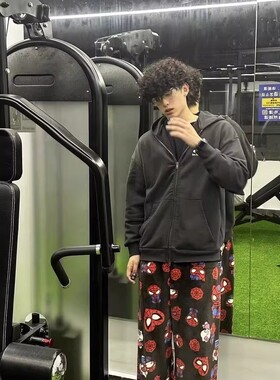 蜘蛛侠hellokitty秋冬季可外穿遛弯裤女休闲居家学生漫威睡裤男