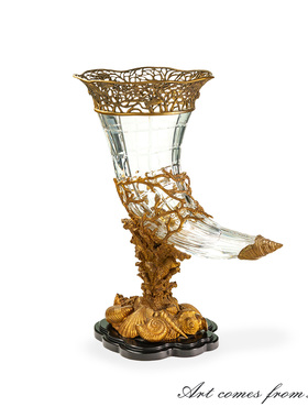 水晶丰收号角装饰摆件家用送礼