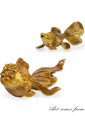 高档全铜金鱼摆件招财送礼