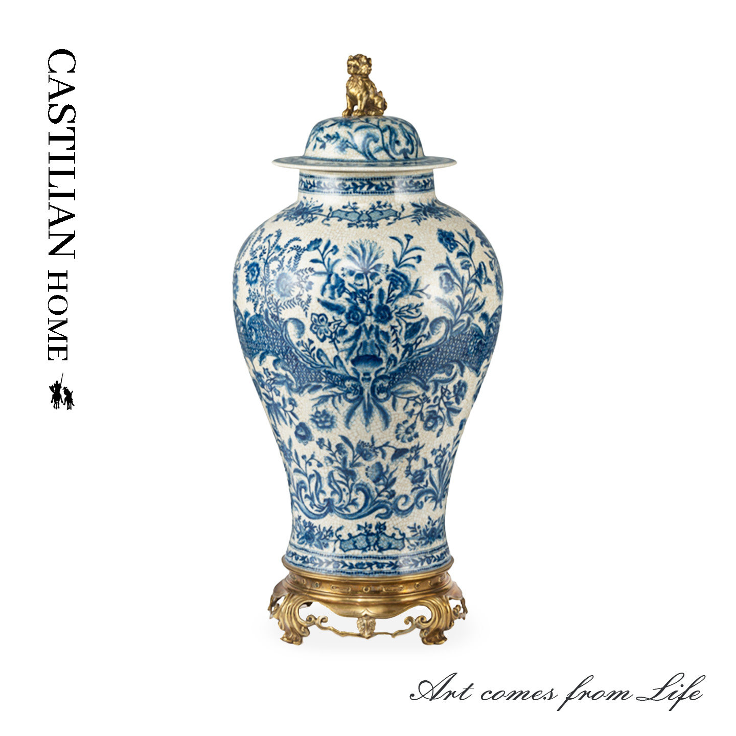 新中式青花瓷将军罐大肚花瓶别墅客厅玄关博古架装饰摆件C5107,家居饰品,桌面摆件,淘宝优惠券,粉丝福利购,淘宝优惠卷