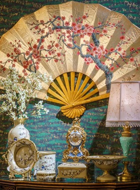 卡斯特兰扇子挂画客厅玄关沙发背景装饰画C3128