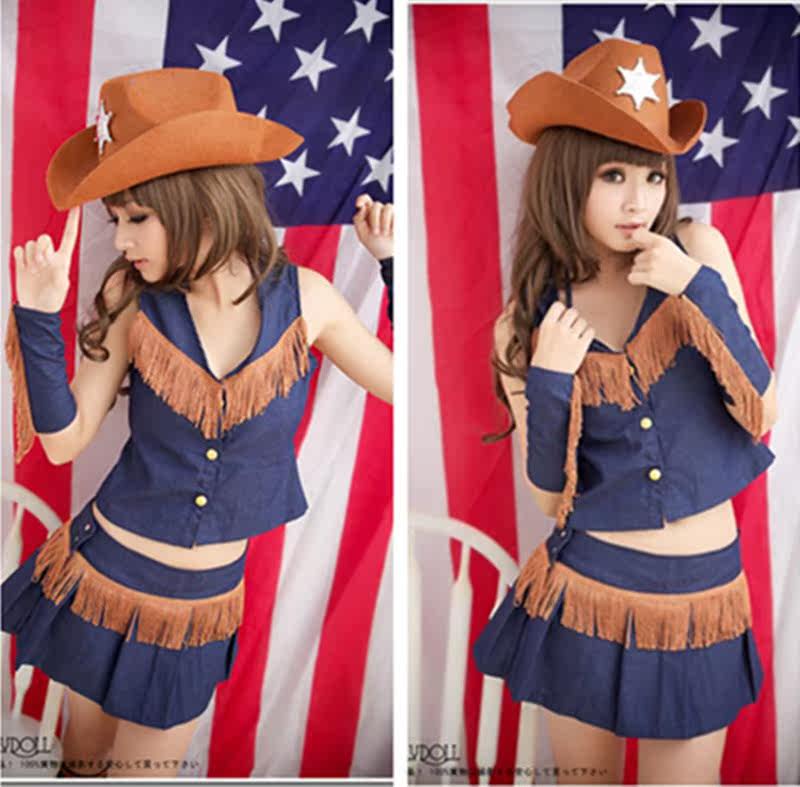 女性感西部牛仔服舞蹈舞台服演出服服装表演影楼写真摄影表演在类目 女装/女士精品, 唐装/民族服装/舞台服装, 民族服装/舞台装中 - 来自Buy2taobao.com提供专业的淘宝代购服务