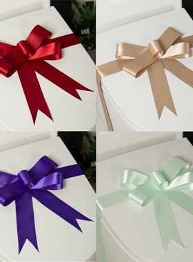 新房马桶封条蝴蝶结装饰摆件拉花卫浴展厅新房交付绑花封条摆件