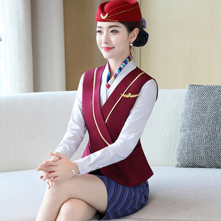 空姐制服职业套装高端酒店前台接待秋礼仪工作服高铁乘务员航空乘