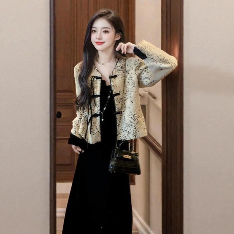 新中式气质国风短外套女装秋冬