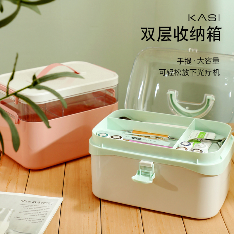 美甲指甲油胶收纳箱工具箱大容量桌面多层收纳盒家用美甲店专用